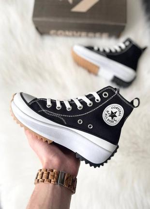 Кеди converse run star hike black