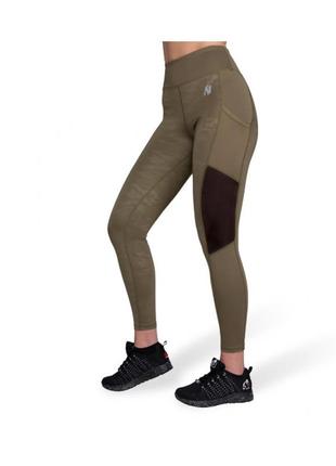 Спортивні легінси,лосини,лосіни savannah biker tights (green) gorilla wear