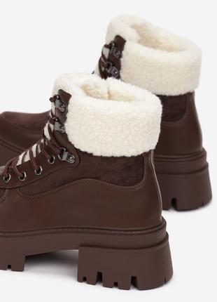 Ботинки коричневые зима3 фото