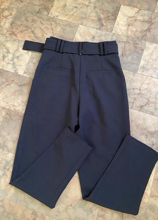 Класичні сині брюки з поясом primark2 фото