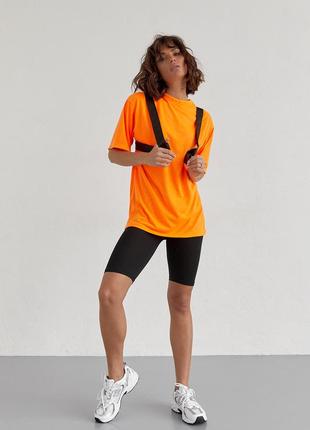 Женский велосипедный костюм с портупеей - оранжевый цвет, s (есть размеры)