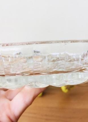 Кругла скляна монажниця на три секції, ікорниця срср, тарілка для подачі ковбасних виробів7 фото