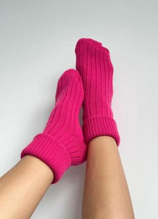 Носки из шерсти ягненок высокие теплые10 фото