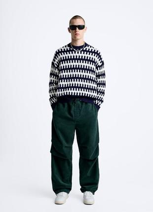 Фактурний жакардовий светр чоловічий zara new