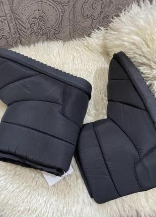 Новые модные чёрные дутики осенне/ зимние ботинки 40,5-41 р oysho5 фото