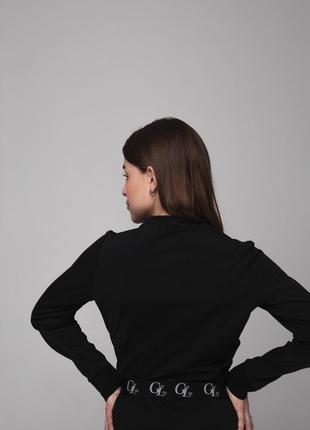 Термобілизна жіноча ластік на флісі чорне5 фото