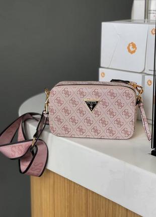 Женские сумки guess the snapshot bag light pink