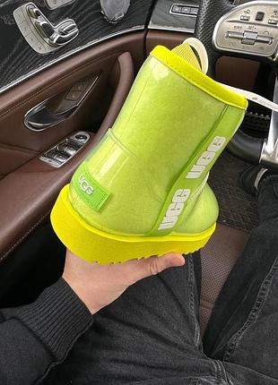 Ugg салатовые натуральный мех премиум