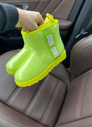 Ugg салатовые натуральный мех премиум