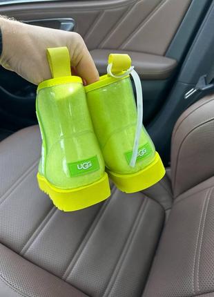 Ugg салатовые натуральный мех премиум