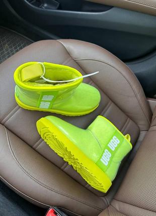 Ugg салатовые натуральный мех премиум