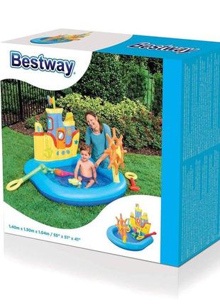 Игровой центр надувной bestway кораблик 52211 140х130х104 см5 фото