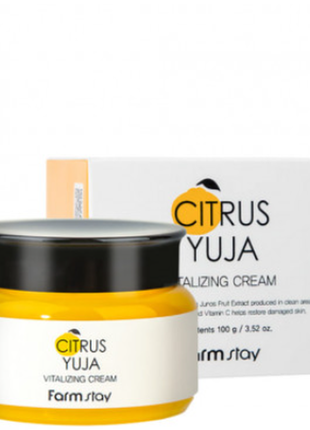 Крем с экстрактом юдзу farmstay citrus yuja vitalizing cream 100g