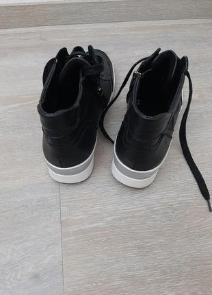 Женские кожаные кроссовки ботинки осень5 фото