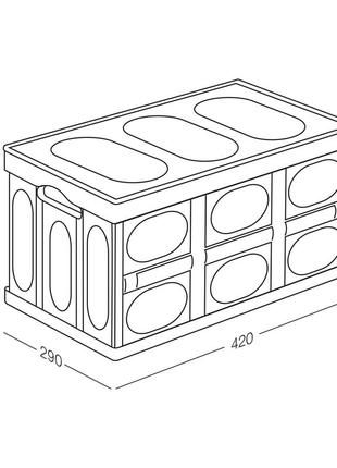 Ящик раскладной с крышкой (бежевый) 30 литров2 фото