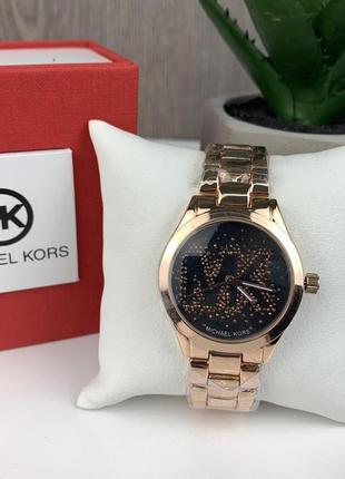 Женские наручные часы michael kors качественные . брендовые часы с браслет золотистые серебристые3 фото