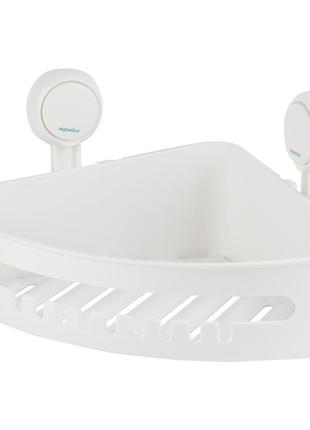 Корзина угловая на вакуумных присосках для ванной комнаты выдерживает нагрузку 10 кг ve-33