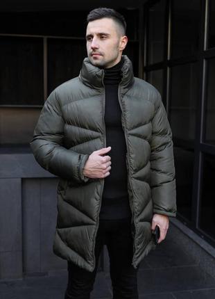 Куртка зимняя теплая удлиненная бофорт хаки турция