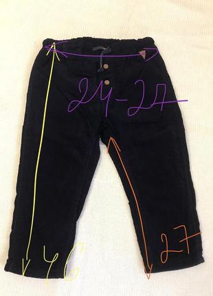 Теплі вельветові штанці h&m 12-18 місяців cm заміри на фото2 фото
