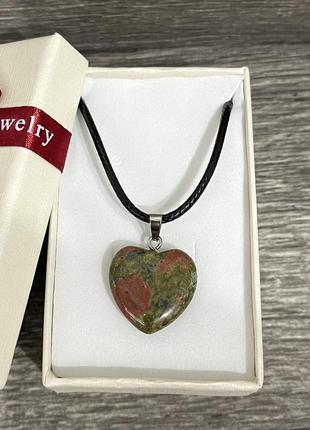 Натуральный камень яшма кулон в форме сердечка на брелке для ключей - оригинальный подарок любимой девушке7 фото