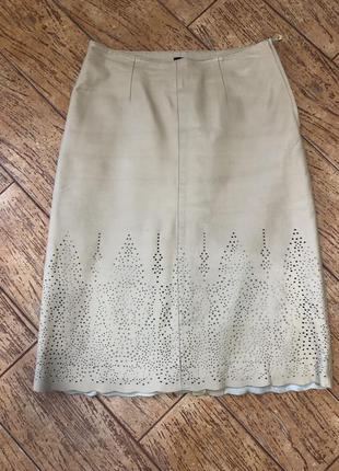 Спідниця юбка натуральна шкіра