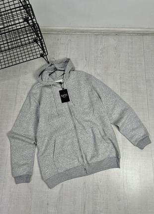 Худи на замке boohoo man full zip hoodie