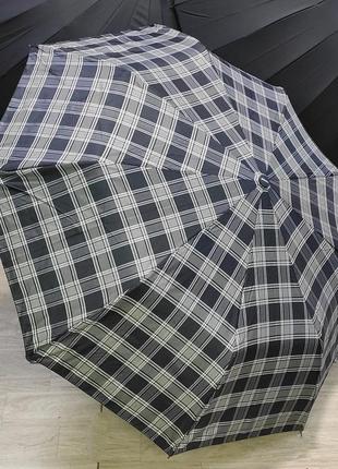 Зонт "анти ветер" клетка шотландка стильный
