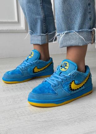 Жіночі кросівки nike sb dunk х grateful dead blue