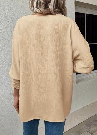 Изысканная блуза нежно-абрикосового цвета, размер l3 фото
