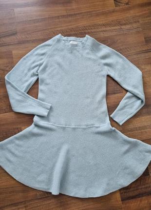 Шерстяное платье голубого цвета, р. s-l