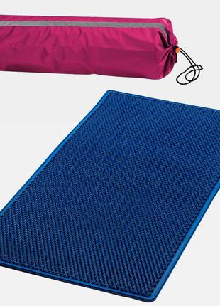 Ляпко килимок великий плюс 6,2 ag (блакитний) з чохлом для килимка (рожевий)