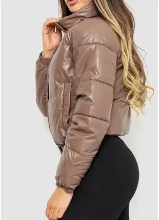 Куртка жіноча з еко-шкіри на синтепоні2 фото