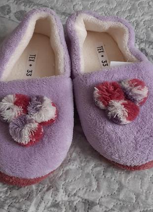 Комнатные тапочки на девочку 33 размер