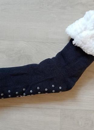 Чоловічі теплі шкарпетки з підсвіткою р.39-42 мужские теплые носки тапочки на меху livergy4 фото