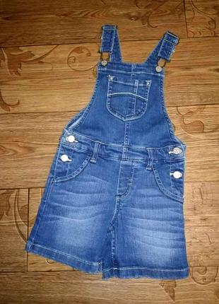 Джинсовый полукомбинезон деним от oshkosh 2t overall