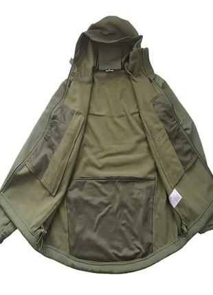 Куртка тактична демісезонна soft shell олива,вітрозахисна куртка для військових,чоловіча куртка софтшелл2 фото