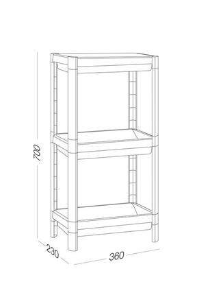 Етажерка 3-рівнева (біла)9 фото