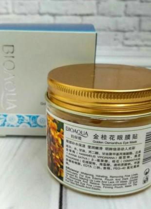 Патчі-маска для шкіри навколо очей bioaqua poquan ya golden osmanthus eye mask із золотим османтусом, 80 шт.3 фото