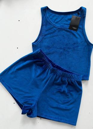 Майка та шорти з плюшевого велюру для дому