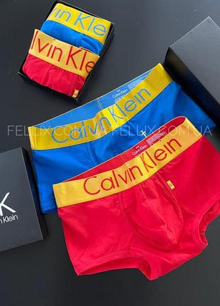 Набір боксерок чоловічих ск calvin klein world, набір 5шт в подарунковій коробці. fellix5 фото