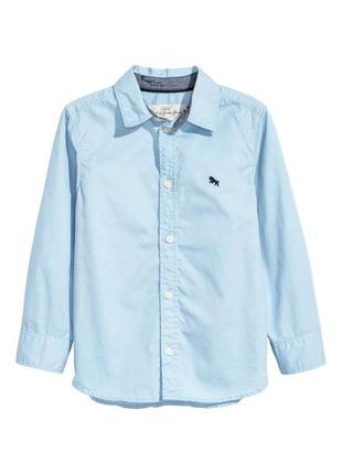 Стильна блакитна сорочка на хлопчика, h&m
