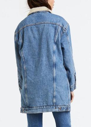 Джинсова куртка levi's sherpa jacket2 фото