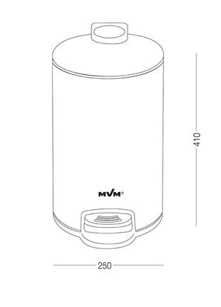 Відро для сміття з кришкою і педаллю (нержавіюча сталь) 12 літрів5 фото
