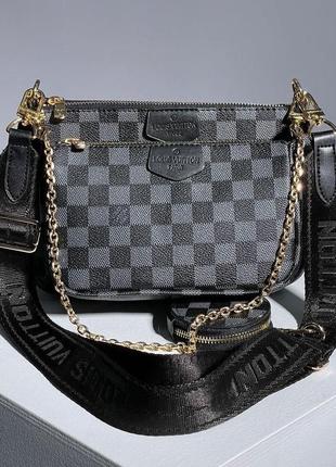 Стильная маленькая сумка для девушки louis vuitton pochete multi, женская мини сумочка луи витон