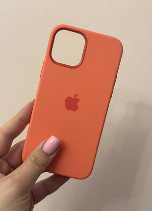 Коралловый силиконовый чехол iphone12/12pro