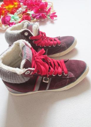 Замшевые теплые кроссовки кеды сникеры эврозима superdry оригинал 💜❄️💜