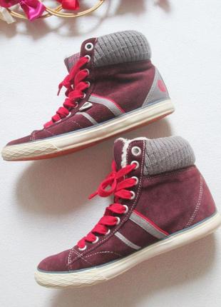 Замшевые теплые кроссовки кеды сникеры эврозима superdry оригинал 💜❄️💜