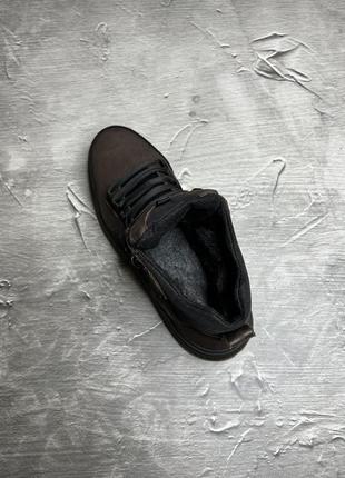 Зимние ботинкиecco из высококачественной натуральной кожи4 фото