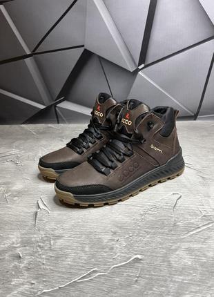 Зимние ботинкиecco из высококачественной натуральной кожи5 фото