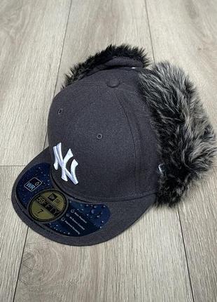 Кепка ушанка new era yankees